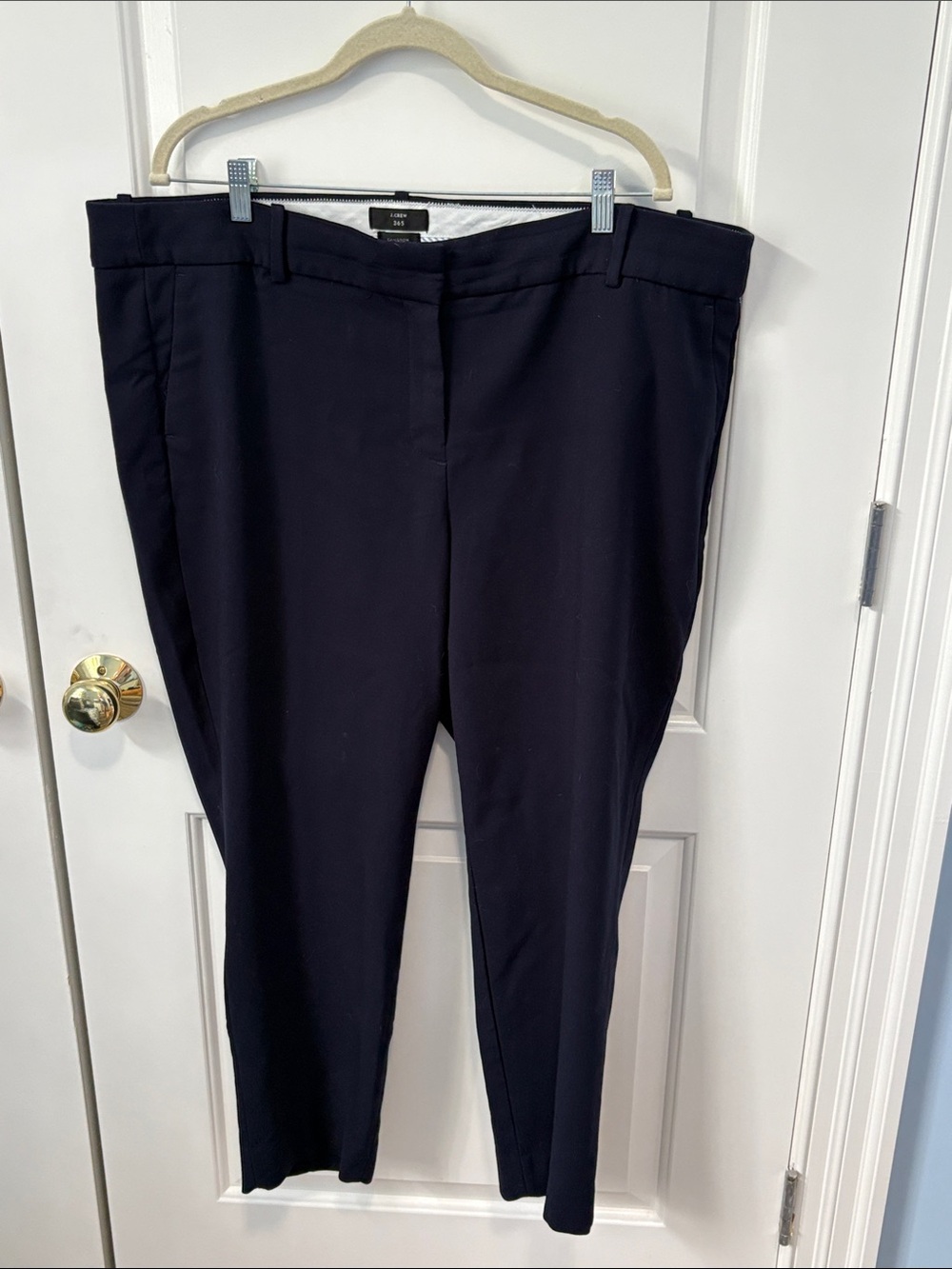 J. Crew 365 Cameron Navy Cropped Straight-Leg Pants